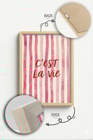 Tableau en bois massif - 33 x 48 cm