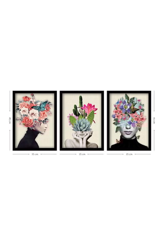 3 tableaux - 35 x 45 cm