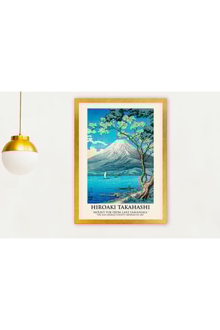 Tableau "Mont Fuji depuis le lac Yamanaka" - Hiroaki Takahashi - 35 x 45 cm - Reproduction