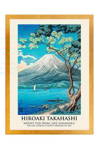 Tableau "Mont Fuji depuis le lac Yamanaka" - Hiroaki Takahashi - 35 x 45 cm - Reproduction