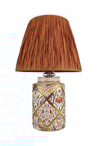 Lampe à poser en céramique - Marron - 40 W