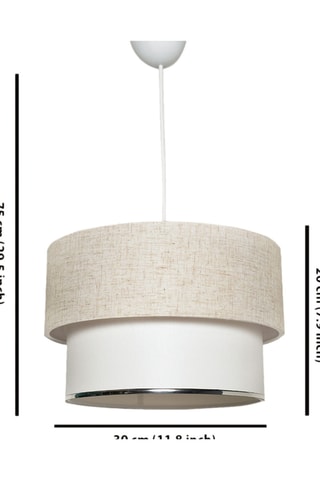 Suspension Corbeu - Crème et blanc - 45-60 W