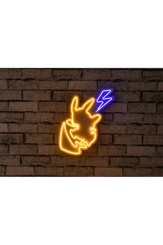 Néon mural LED Pikachu Pokémon - Jaune et bleu - 25,2 W
