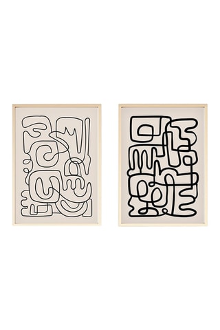 2 tableaux en bois massif Huhu184 - 50 x 70 cm