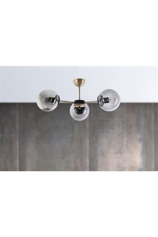 Lámpara de techo Venus - Plateado y negro - 3 x 60 W