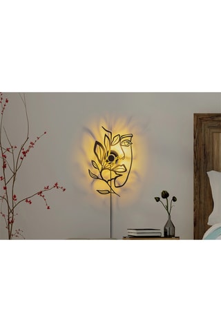 Applique murale Flower Faced - Noir - 40 W