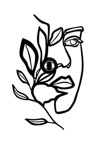 Applique murale Flower Faced - Noir - 40 W