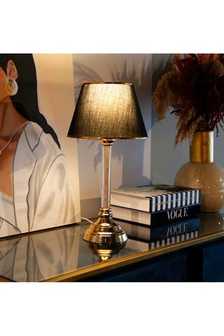 Lampe à poser Ayd - Noir et doré - 60 W