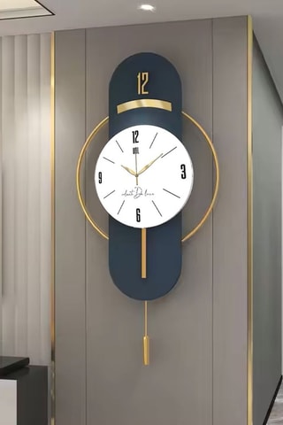 Reloj mural - 40 cm - Azul marino 