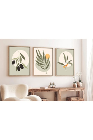 3 peintures décoratives encadrées en MDF Séverine - 70 x 50 cm