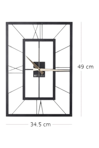 Reloj mural - 49 x 34,5 cm - Negro
