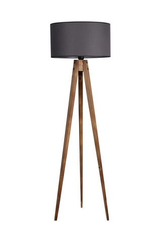 Lampadaire avec étagère Ayd - Marron clair - 60 W