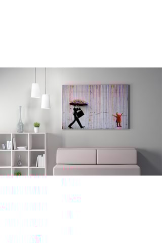 Tableau "Sous la pluie" Banksy - 50 x 70 cm
