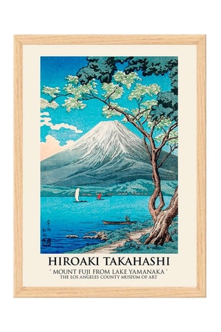 Tableau "Mount Fuji From Lake Yamanaka" Hiroaki Takahashi - 55 x 75 cm