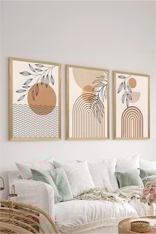 3 tableaux en bois massif - 33 x 48 cm