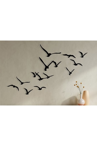 14 décorations murales - Noir - 69 x 41 x 7 cm