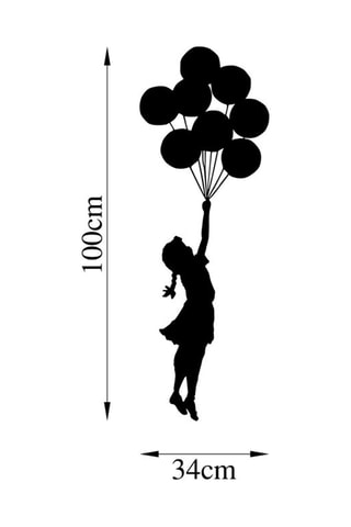 Décoration murale Banksy - 34 x 100 cm - Noir