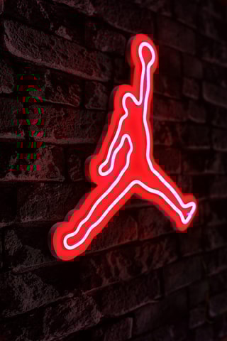 Décoration murale Basketball - 42 x 40 cm - Rouge et blanc