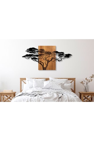 Décoration murale - 144 x 70 cm - Naturel et noir