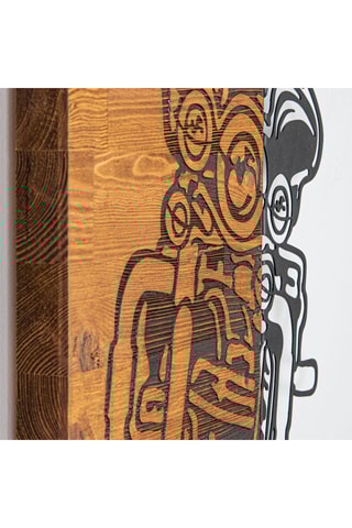 Décoration murale en bois Sundown - Noir et naturel - 75,5 x 24,5 cm