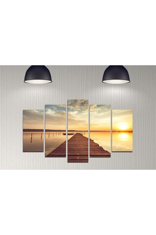 Quintyque - 2 tableaux de 20 x 40 cm - 2 tableaux de 20 x 50 cm - 1 tableau de 20 x 60 cm