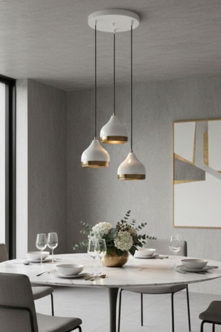 Lámpara de techo - Blanco - 3 x 40 W