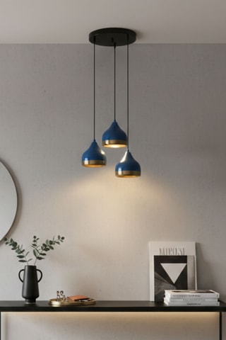 Lámpara de techo - Azul rey - 3 x 40 W