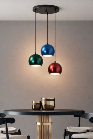 Lámpara de techo - Rojo y verde claro - 3 x 40 W