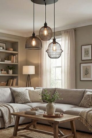 Lámpara de techo - Negro - 3 x 40 W