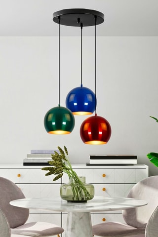 Lámpara de techo - Rojo y verde claro - 3 x 40 W