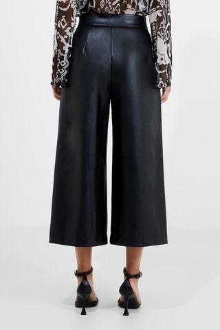 Pantalon wide leg 7/8 Crolenda - Noir