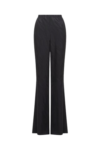 Pantalon flare satiné Aba - Noir