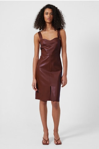 Robe fourreau Crolenda - Marron