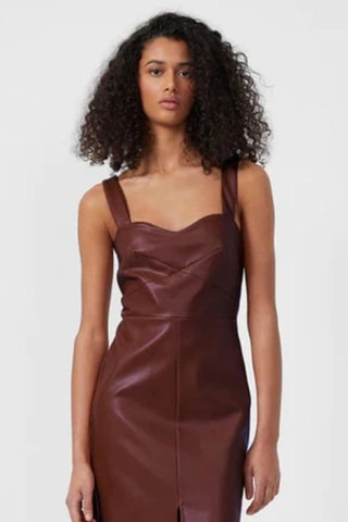 Robe fourreau Crolenda - Marron