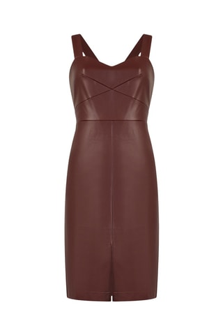 Robe fourreau Crolenda - Marron