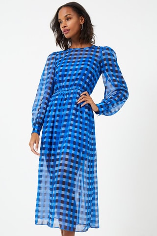 Robe midi Edeline - Bleu