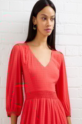 Robe midi Cora - Rouge