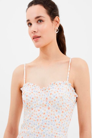 Robe midi Camille - Blanc