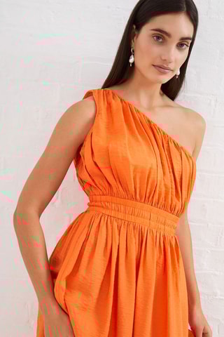 Robe asymétrique Faron - Orange