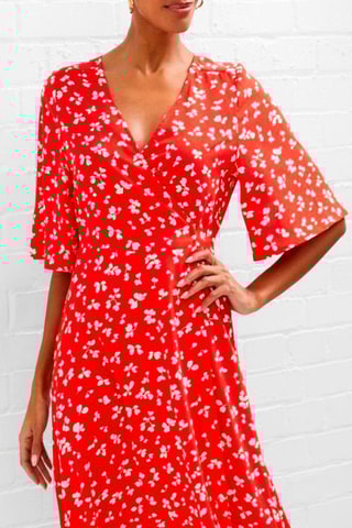 Robe portefeuille Wrap - Rouge