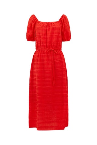 Robe midi Bardot - Rouge