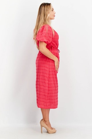 Robe midi Bardot - Fuchsia