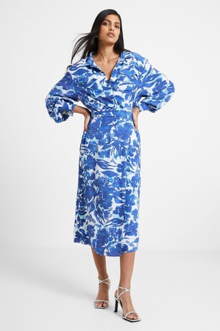 Robe midi Bailee - Bleu cobalt