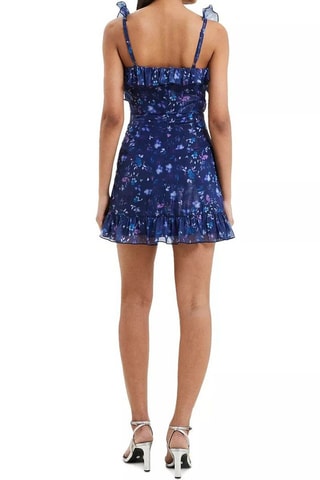 Robe volantée Aden - Bleu marine