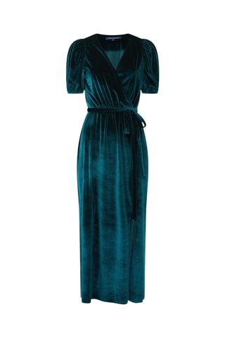 Robe midi en velours Sula - Vert émeraude