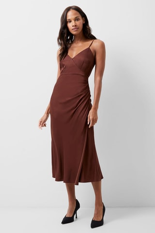 Robe midi Ennis - Marron