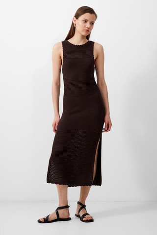 Robe midi Momo - Marron foncé