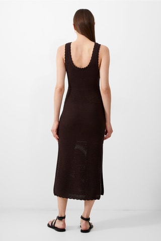 Robe midi Momo - Marron foncé