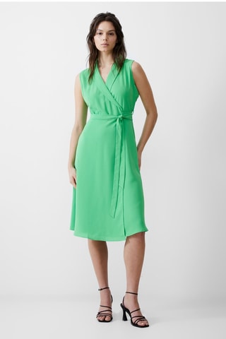 Robe portefeuille Sleeveless - Vert