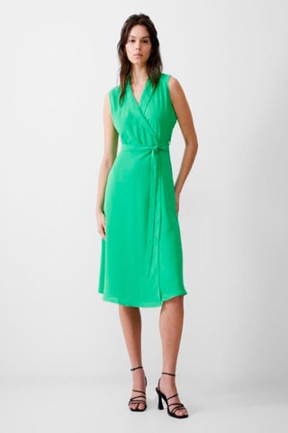 Robe portefeuille Sleeveless - Vert